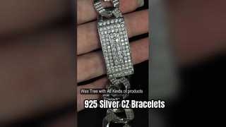 Gelang CZ Perak 19cm 925 100g Gelang Persahabatan Perak Sterling yang Dipersonalisasi