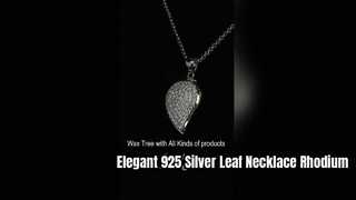 Kalung Daun Tetesan Air Mata Perak 925 Cantik dengan Batu CZ