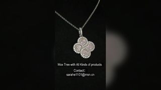 Kalung Liontin Bunga Keberuntungan Perak Murni 925 yang Elegan
