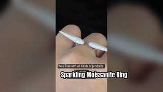 Cincin Kawin Berlian Moissanite VVS2 Emas Putih 18K