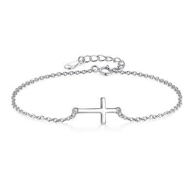 Cross Chain 925 Gift Glossy Polishing Bracelet Tangan Bergaya Baru