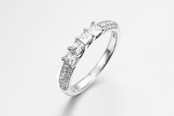 Tumpukan cincin 2 Grosir Perhiasan Wanita Mewah Cincin Batu permata Kristal Batu Campuran Warna Zircon Gadis Cincin Beli Cincin Dalam Bulk