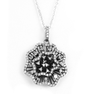 Harga terjangkau Bulat CZ Pendant 925 Sterling Perak Perhiasan Fashion Hadiah untuk Wanita