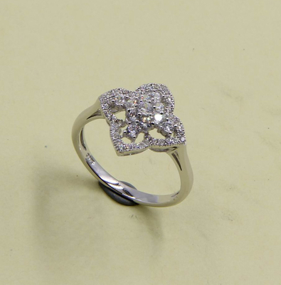 2-3mm 925 Perak CZ Chevron Cincin Pernikahan untuk Janji Pengantin 925 cincin perak sterling perak bunga cincin perak band rin