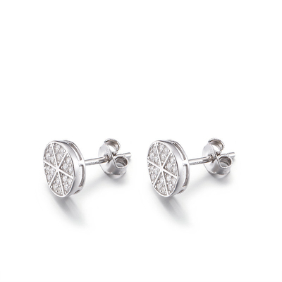 1.58g 925 Silver CZ Earrings Anti-Alergi Bulat Sparkle Stud Earrings