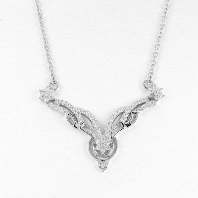 Mens 925 Sterling Silver Kalung 4.82g Antler Rope Chain