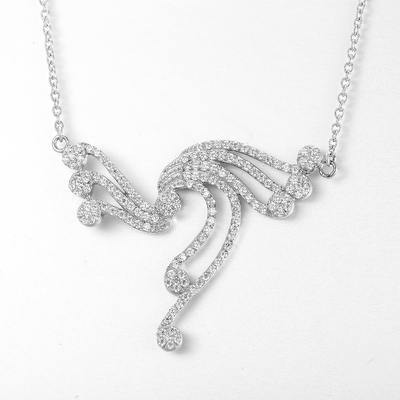 Cubic Zirconia 925 Sterling Silver Kalung Flying Pheonix