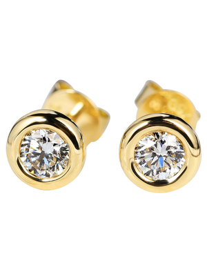 OEM 18K Gold Diamond Earrings Labu Berbentuk 3.0gram Cartilage Stud