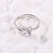 Cincin Pertunangan Unik Berbentuk Kupu-kupu 2.30g 925 Sterling Silver CZ Wedding Ring Set