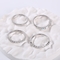 1.30g 925 CZ Cincin Pertunangan Unisex Silver Wedding Rings Untuk Pasangan