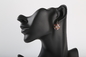 Wanita Berlapis Rhodium 925 Silver Gemstone Earrings Marquise Colorful CZ Stud Earrings