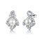 Pearl Series 925 Silver CZ Pearl Earrings Mother of Pearl Earrings untuk Wanita