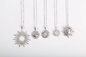 Mungil Liontin 925 Perak Berbentuk Matahari Liontin untuk DIY Cinta Kalung Pesona Valentine Hadiah Hati