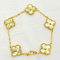 Semanggi Berlapis Emas 18k 925 Perak Cz Gelang Perhiasan Set