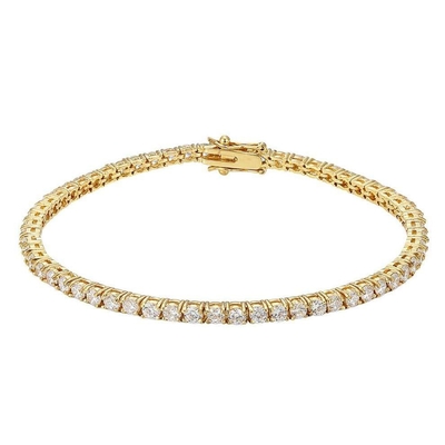 5A Crystal S925 Silver Tennis Bracelet Clear 3mm Bangle Friendship Day Band