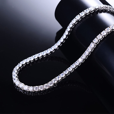 5A Crystal S925 Silver Tennis Bracelet Clear 3mm Bangle Friendship Day Band