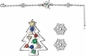 Gelang Pohon Natal Untuk Anak Perempuan Snowflake Star Jingle Bell Adjustable Xmas