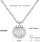Set Perhiasan Kalung Dan Anting Wanita Zircon Opal 925 Silver Rhodium Plating