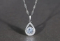 Crystal Teardrop Pendant Perak 925 Set Perhiasan Anting Berlian Dan Set Liontin