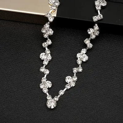 Elegant Dangle Earrings and Link Bracelet Set Perhiasan Perak 925 Sterling dengan AAA Cubic Zirconia