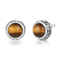 Fashion 925 Perak Anting-Anting CZ Bulat Modern Vintage Amber Anting-Anting
