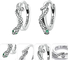 Hoop 925 Silver CZ Earrings, Sterling Silver Hoop Earrings Untuk Wanita