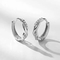 Charm Hoop 925 Silver CZ Earrings, 0.8g Enamel Huggie Hoop Earrings