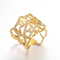 Gemnel pendatang baru perhiasan minimalis 18k emas dilapisi kerang mutiara kubik zircon stacking ring