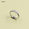Berbentuk pir AAA CZ 925 Perak Ring Prong Setting 2mm Band Perhiasan halus