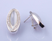 Classic CZ Stud Earrings 925 Silver Elegant Round Drop Heart Pear Desain
