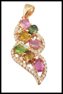 Simple dan canggih Oval 925 Perak Batu Permata Pendant untuk Pernikahan