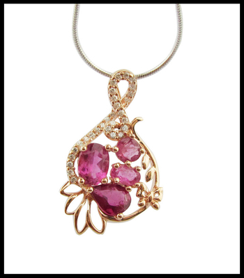 Simple dan canggih Oval 925 Perak Batu Permata Pendant untuk Pernikahan