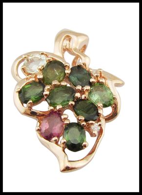 925 Silver Gemstone Pendant di Bolo Chain Necklace untuk Wanita Fashion-Forward