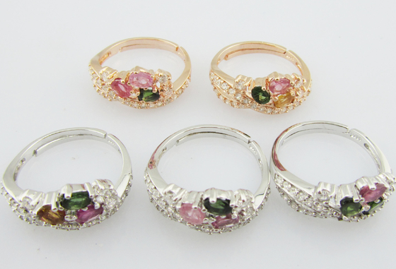 Advanced 925 Silver Gemstone Rings Perhiasan Jenis Cincin Untuk Wanita