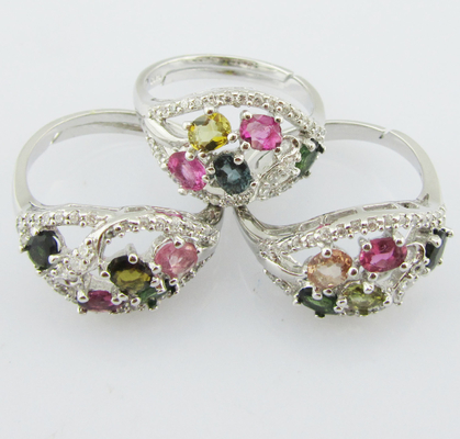 925 Cincin Perak Dengan Batu permata Perak Berat 3-5g Kasual/Pesta