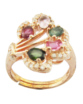 925 Sterling Perak Permata Perhiasan Rings Plating Warna Rhodium Batu Utama Ukuran 6mm-10mm
