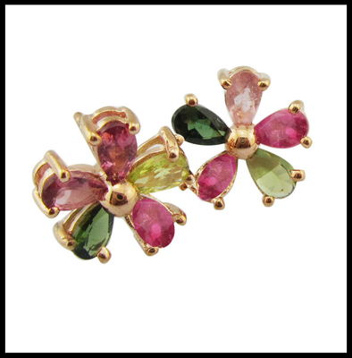 Cushion Gemstone Sterling Silver Earrings for Women - Casual dan Party Wear