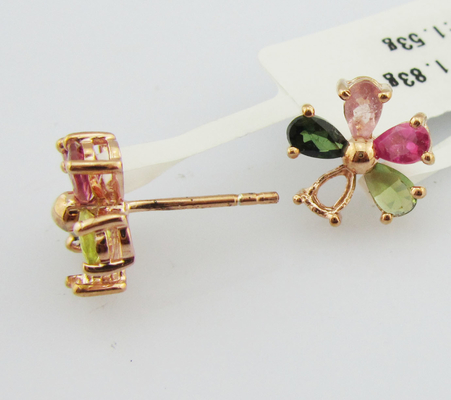 Cushion Gemstone Sterling Silver Earrings for Women - Casual dan Party Wear
