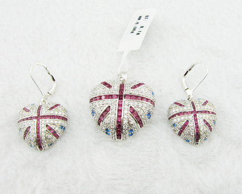 925 Sterling Silver Classic Dangle Earrings Set dengan Lobster Clamp