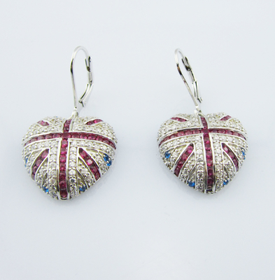 925 Sterling Silver Classic Dangle Earrings Set dengan Lobster Clamp