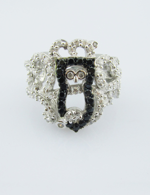 Elegant Rhodium Plated 925 Perhiasan Perak Set Desain Klasik Bezel Setting Stud Earrings
