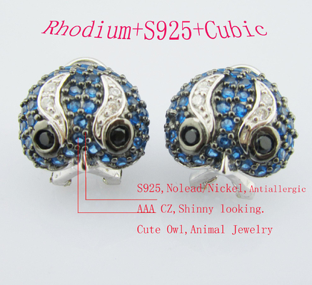 18 Inci Lobster Clap Perak 925 Link Gelang Set dengan Batu Zirconia Kubik AAA yang menakjubkan