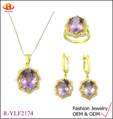 925 Perhiasan Perak Sterling Set dengan AAA CZ Stones Lobster Clamp Closure Logo yang disesuaikan