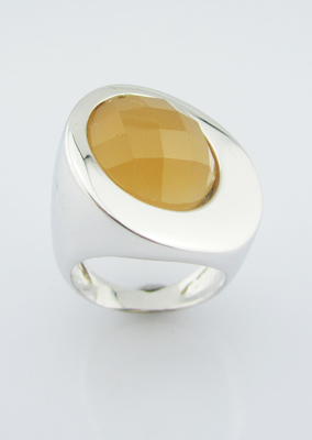 Mencolok Irregular Batu permata cincin dalam Tourmaline Vibrant buatan tangan Sterling Perak cincin besar Sterling Perak cincin