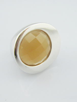Mencolok Irregular Batu permata cincin dalam Tourmaline Vibrant buatan tangan Sterling Perak cincin besar Sterling Perak cincin