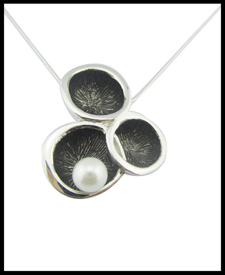 Pearl Round Putih Pearl Style Klasik Perak 925 Perhiasan Set dengan AAA CZ dan Rhodium Plating Sterling Perhiasan Pernikahan