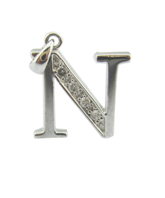 925 Perak CZ Pendant Batu 1.25mm/1.5mm Dan Alfabet Pendant Untuk Pendant Perhiasan Perak Pendant Logo Buat