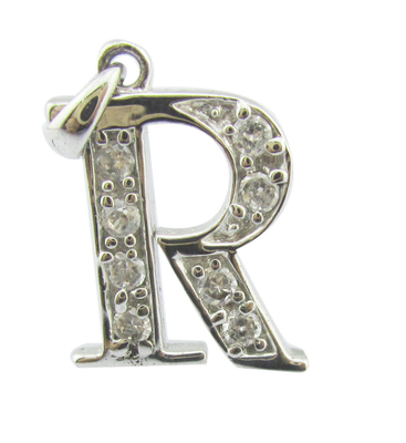 Alfabet huruf pesona 18K Plated Emas Alfabet Pendant untuk Koleksi Anda Pendant rantai berlian alfabet Pendant