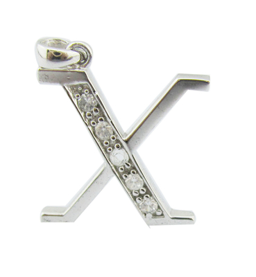 Huruf V 18K Emas Berlian Huruf Alfabet Pendant Kalung dengan Zirconia 1.5mm (S925 Logo Disesuaikan)