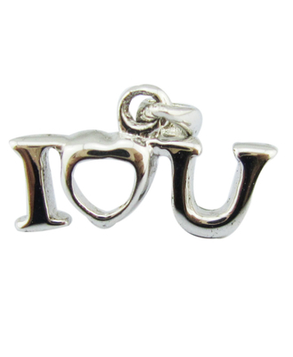 I LOVE U Pendant Sparkling Sterling Silver A Z Alfabet Pendant Perhiasan Love Story Iced Out Pendant